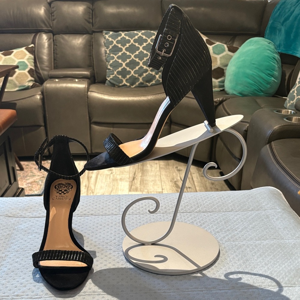 Vince Camuto Black Strappy Heels
